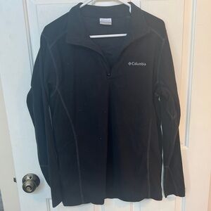 Columbia Black Long-Sleeve Quarter Zip Pullover